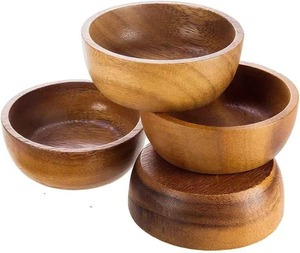 Tazón de madera con logotipo personalizado, vajilla de madera natural, proveedor mayorista de artículos para mesa, exportación por MADIHA ART AND CRAFTS - Product Image 5