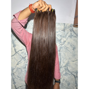 Venta caliente 2025 hueso recto estilo pelos cutículas alineadas 100% crudo sin procesar doble trama indio cabello humano mechones cabello Remy - Product Image 2