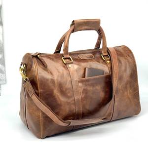 Nouveauté : Sac de voyage décontracté pour homme en cuir véritable, imperméable, sac de sport en cuir, en vente en ligne à bas prix - Product Image 1