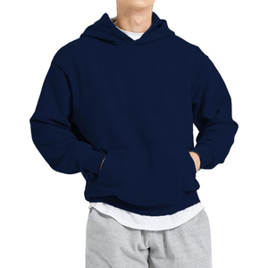 Sweat-shirts à capuche surdimensionnés avec logo personnalisé, épaules tombantes, 100% coton, respirants pour hommes, en vente - Product Image 4
