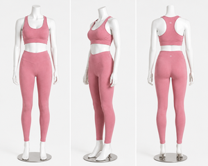 Women V Waist Seamless Yoga Set High Waist Leggings Sports Bra Fitness Gym Activewear Set - Product Image 4