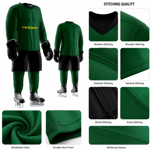 Uniforme de hockey sur glace personnalisé respirant unisexe pour adultes, vêtements de sport d'extérieur en polyester, service OEM - Product Image 6