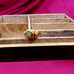 Wedding Wear 925 Sterling <b>Silver</b> Gold Plated Jewelry <b>Emerald</b> Gemstone Women Wear Classic <b>Ring</b> - Product Image 5