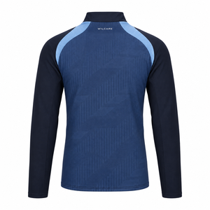 <span class=keywords><strong>Maglia</strong></span> Sportiva Blu e Blu Navy a Maniche Lunghe con Finiture Verde Lime, Traspirante, per Squadre, Adatta a Tutte le Stagioni, Asciugatura Rapida - Product Image 4