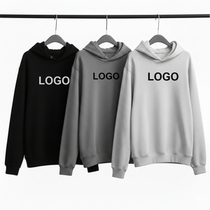 Sweat-shirt à capuche unisexe en molleton de coton personnalisé, coupe oversize, pour hommes et femmes, vente en gros - Product Image 1
