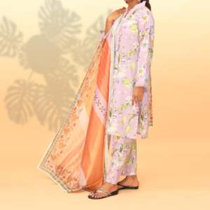 PW4015 Women's Digital Printed Grip Silk <b>Suit</b> Pants 3-PC Set - Product Image 2