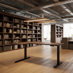 Muebles Comerciales Ergonómicos de Alta Calidad, Escritorio Elevador Eléctrico en Forma de L, Marco Metálico, ODM OEM de Fábrica - Product Image 5