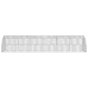 คอกไก่แบบทนทานทำจากเหล็กชุบสังกะสีสีเทาพร้อมตาข่ายสำหรับสวน - Product Image 4