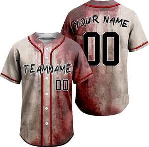 Camiseta de Béisbol Personalizada con Botones, Uniforme de Equipo a Rayas, Nombre y Número del Jugador Personalizados, Camiseta de Softbol - Product Image 1