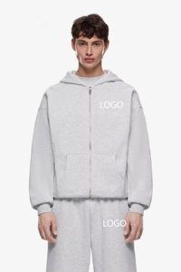 High Fashion Custom <b>Men</b> Women's Long Sleeve Hoodie Jogger Set Oversized Sweatsuit Gym Wear Unisex Logo Breathable Winter - Product Image 2