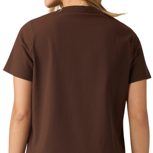 Camiseta Deportiva de Manga Corta para Mujer, Cuello Redondo, Acanalada, Suave y Elástica, para Gimnasio, Running, Yoga y Fitness - Product Image 4