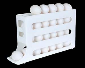 Wholesale Classic Rolling Plastic <b>Egg</b> <b>Storage</b> Box Multi-layer Durable Eco-Friendly BPA Free Dishwasher Safe Kitchen Refrigerator - Product Image 2