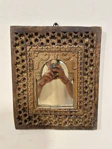 Panel de arco de madera tallado a mano antiguo |   Marco de Puerta Vintage de Estilo Indio Moderno de Mediados de Siglo, Decoración de Pared, Muebles para el Hogar, Dormitorio, Duradero - Product Image 4