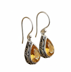 Boucles d'oreilles pendantes tendance 2026 en argent sterling 925 plaqué or 18 carats, couleur jaune poire, longues et imposantes, avec pierres précieuses, bijoux de fête - Product Image 2
