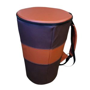 Mochila con estampado de cebra estilo africano diseñada para transportar instrumentos musicales como un tambor djembé - Product Image 5