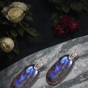 Collar de Plata de Ley 925 Hecho a Mano con Cadena Étnica y Colgante de Labradorita, Hermoso Regalo Natural para Fiestas - Product Image 2