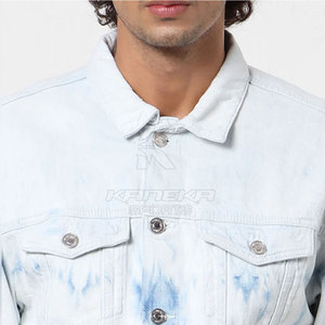 Chaqueta de Mezclilla para Hombre, Invierno, 100% Algodón, Ecológica, Transpirable, con Logotipo Frontal, Servicio OEM, Cómoda, Informal - Product Image 6