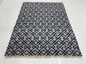Handmade PET Yarn Wilton <b>Abstract</b> <b>Rug</b> Flat Weave Dirt Resistant Non-Slip Custom Size for Living Room Bedroom - Product Image 4