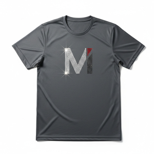 T-shirt Oversize en Strass avec Logo Personnalisé, Transfert Thermique Effet Bling, Coton/Bambou Haute Densité, Streetwear Lourd - Product Image 1