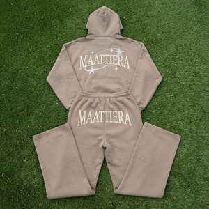 Conjunto Deportivo Personalizado para Mujer, Sudadera Holgada con Capucha y Pantalones Anchos, Estampado Gráfico, Ropa Casual Urbana - Product Image 5