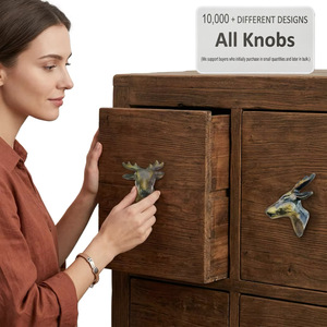 Poignée de meuble en résine en forme de renne, design moderne, bouton de tiroir, installation facile, accessoire pour meubles de maison et de bureau - Product Image 2