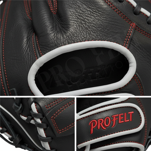 Guante de Béisbol de Cuero con Logotipo de Marca Bordado, Costuras Rojas, Duradero, Personalizado, Estilo OEM - Product Image 4