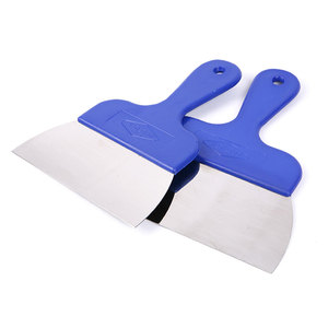 Food Grade Stainless Steel Wide Blade Rust-Resistant Chocolate Pastry Scraper S 16.5cm Blue Handle Tempering Cake Decorating - Product Image 5