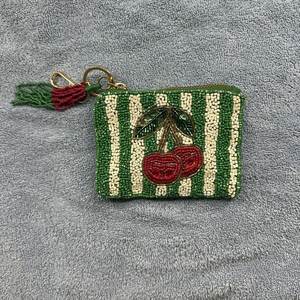 Porte-monnaie brodé à la main en perles de rocaille vintage, motif floral coloré, style sac à monnaie brodé en perles de rocaille - Product Image 6