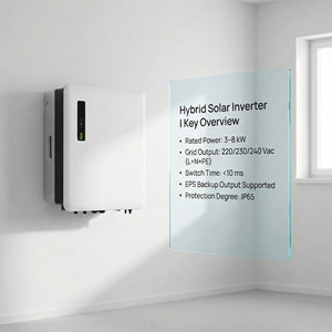 Inversor híbrido fotovoltaico de 5.5kW, 230V, 2MPPT, 120-500V MPPT, entrada fotovoltaica de 550V, batería de 51.2V, IP65, CAN, RS485, inversor solar para batería doméstica. - Product Image 2