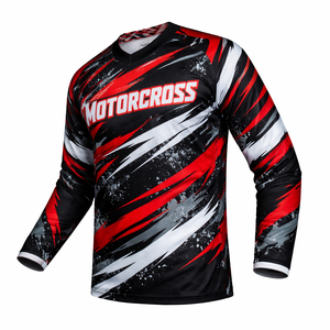 Jersey de Motociclismo Personalizado para Hombre, Impresión Digital, Transpirable, Resistente al Viento, de Cuero, Manga Larga, Tallas Grandes, Verano, OEM - Product Image 4