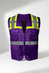 Gilet de sécurité de travail multi-poches pour hommes, réglable, haute visibilité, gilet de sécurité pour la construction - Product Image 5