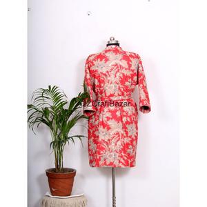 Robe kimono pour femmes en coton 100% pur à imprimé floral de luxe avec manches trois quarts, tissu doux et respirant pour l'hiver - Product Image 2