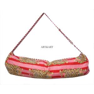 Bolsa de Transporte para Esterilla de Yoga de Algodón Acolchado Hecha a Mano en India, con Estampados de Animales, 3 mm de Grosor, Moderna, Unisex, con Correa Ajustable - Product Image 6