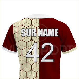 ชุดยูนิฟอร์มเบสบอลสั่งทำขายดีที่สุด จัดส่งรวดเร็ว MOQ ต่ำ ระบายอากาศได้ดี ชุดทีมสำหรับฤดูร้อน แบบพิมพ์ลายครึ่งตัว - Product Image 5