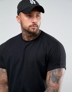 T-shirt ajusté en coton 100% à ourlet incurvé, col ras du cou, coupe slim, idéal pour la gym, le fitness, les tenues décontractées et les vêtements de sport – Vente directe usine - Product Image 4