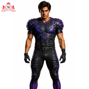 Uniforme de football américain léger et respirant pour hommes adultes, 100% polyester, design personnalisé, édition équipe - Product Image 5