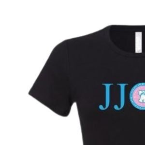 T-shirt à manches courtes noir Jack and Jill Philadelphia pour femme, en coton décontracté, confortable pour le quotidien et les événements, vente en gros - Product Image 3
