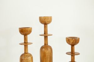 Juego de Portavelas de Madera Personalizado con Diseño de Bolas de Patrón Irregular, Adorno Decorativo para Mesa de Navidad, Decoración del Hogar por UO - Product Image 3
