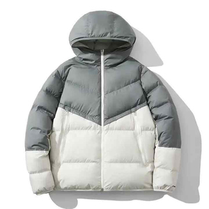 For YASIR ENTERPRISES Custom Men's Hooded Canvas Varsity Jacket Windproof Lightweight Insulated Zipper Front/<b>Back</b> Logo - Product Image 4