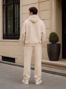 Mens Casual Fleece Sportswear Set Pullover <b>Sweat</b> <b>Top</b> with Relaxed Jogger Pants for Fitness and Everyday Activities - Product Image 4