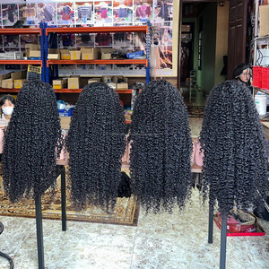 Pelucas de Cabello Humano Rizado con Encaje Frontal, Peluca Frontal de Encaje de Cabello Virgen Vietnamita 13x4, Pelucas Sin Pegamento para Mujeres Negras, Liso Extremo y Ondulado - Product Image 3