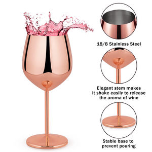 Handcrafted Copper <b>Wine</b> <b>Goblet</b> Stemware Long Stem Drinking Cup Elegant Bar Tableware for Wedding Restaurant Hotel Home Entertain - Product Image 1