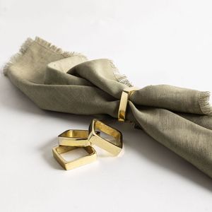 Anillo para servilletas de metal de estilo minimalista, perfecto para mesas de comedor modernas, temas de interiores limpios y arreglos elegantes de la mesa. - Product Image 1