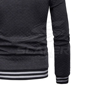 OEM Custom Made High Quality Men Winter Varsity Jacket <b>Fleece</b> Fabric Stand Front Breathable Windproof for Long Lasting Use - Product Image 3