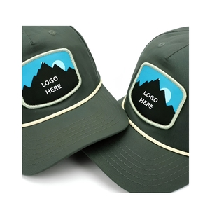 5-Panel Performance Golf Hat With Custom Logo Breathable Rope Baseball <b>Cap</b> Lightweight Fabric Plastic Back Closure Factory Price - Product Image 6