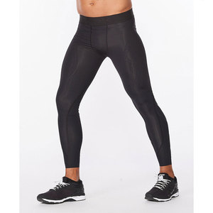 Leggings de compression athlétiques personnalisés pour hommes, conçus sur mesure pour le sport et le fitness, en vente - Product Image 2