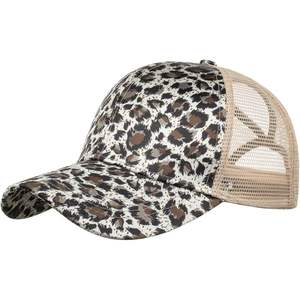 2025 Sports Mesh Back Baseball Cap <b>Leopard</b> <b>Printed</b> Ponytail <b>Hat</b> with Messy High Bun Comfortable Sports Style - Product Image 5