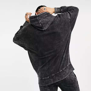 Ensemble 2 pièces personnalisé pour homme : Survêtement à fermeture éclair effet délavé, idéal pour le sport et le style professionnel - Product Image 3