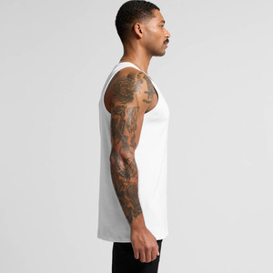 Débardeur Homme Grande Taille Pas Cher en Tissu Tricoté avec Boutons, Respirant, Écologique, Vente en Gros, Sans Manches, 100% Coton - Product Image 3