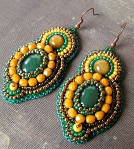 ต่างหูแฟชั่นประดับลูกปัดทำมือสำหรับเด็กหญิงและสตรี ดีไซน์ห่วงประดับลูกปัด ผลิตในอินเดียโดย MD HANDICRAFTS - Product Image 3